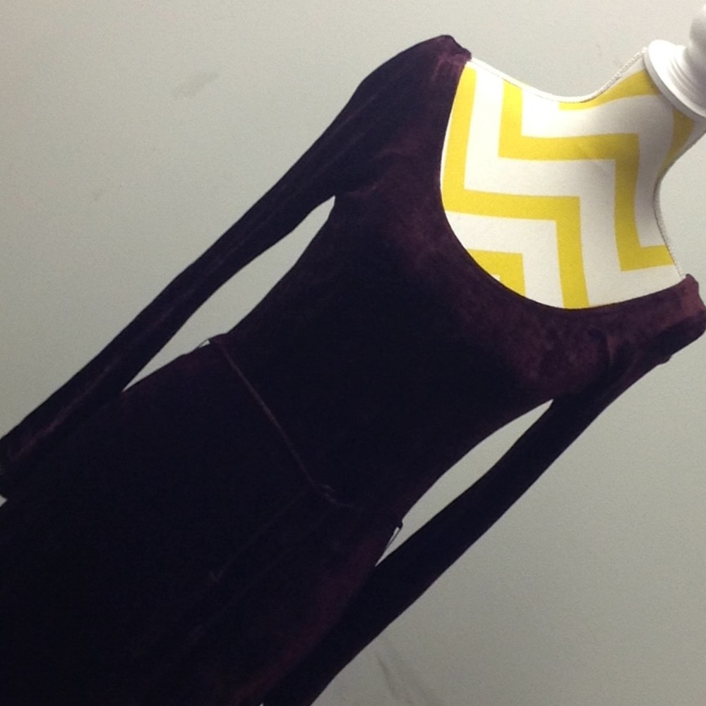 Beautiful Deep Burgundy Velvet Dress